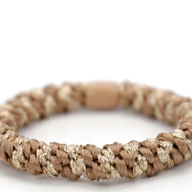 VIND hårstrikk beige gull