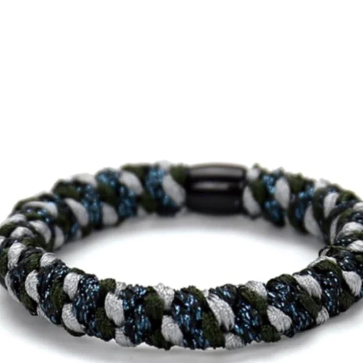 VIND hårstrikk blå multi