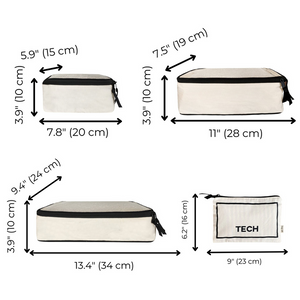 Travel Organizer Set Cream