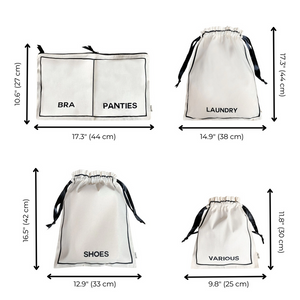 Travel Organizer Set Cream