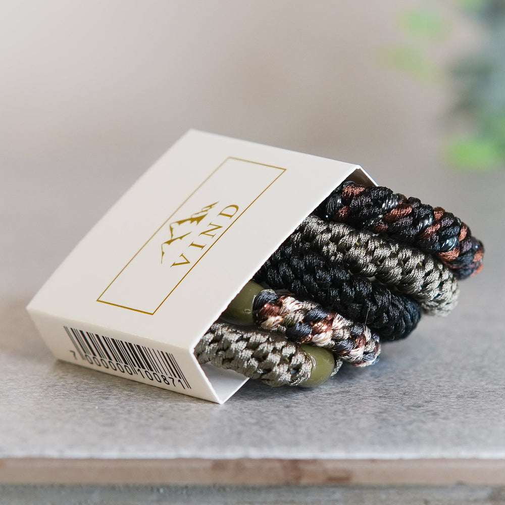 VIND hårstrikk X 5 - militærgrønn