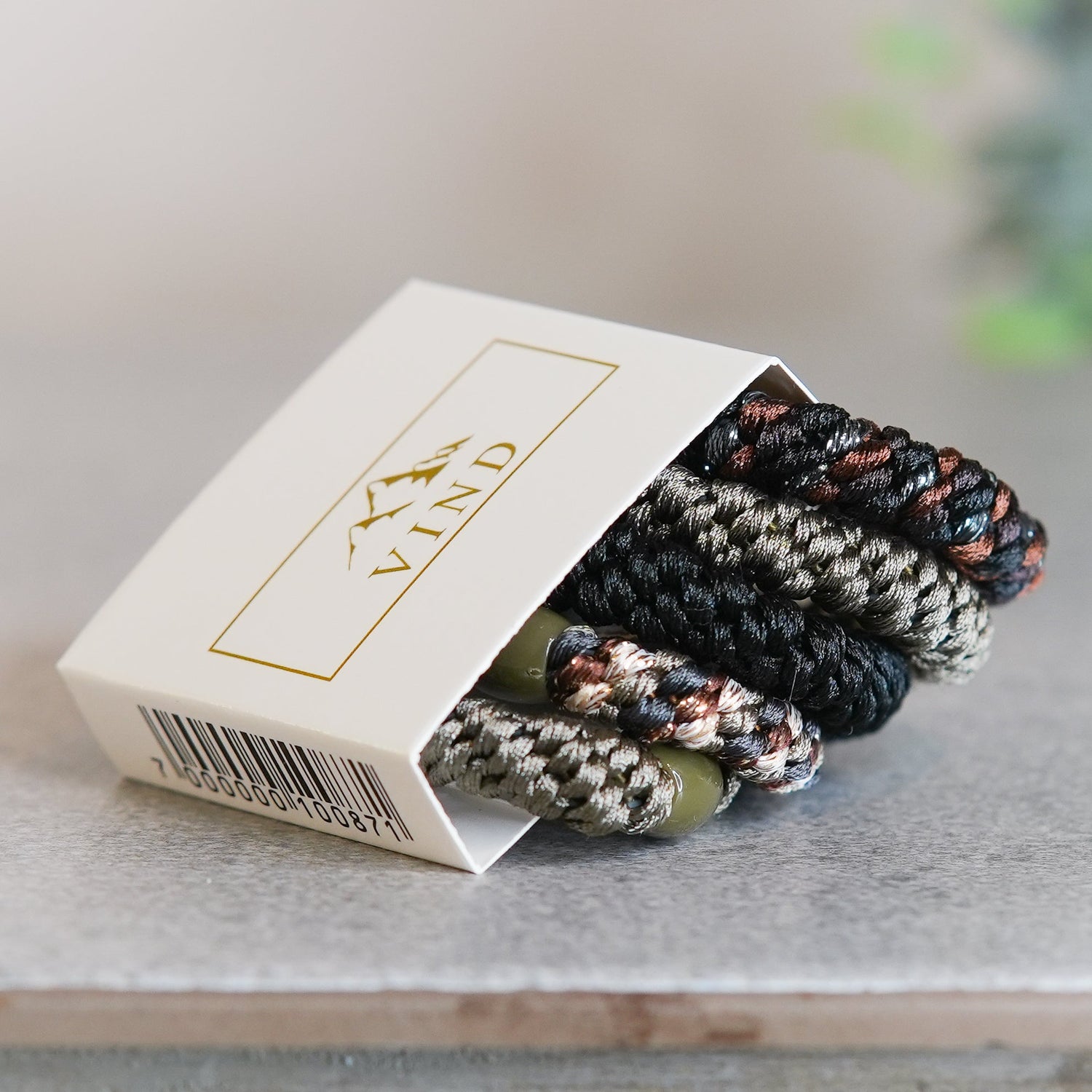 VIND hårstrikk X 5 - militærgrønn