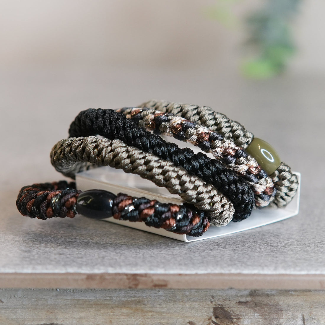 VIND hårstrikk X 5 - militærgrønn