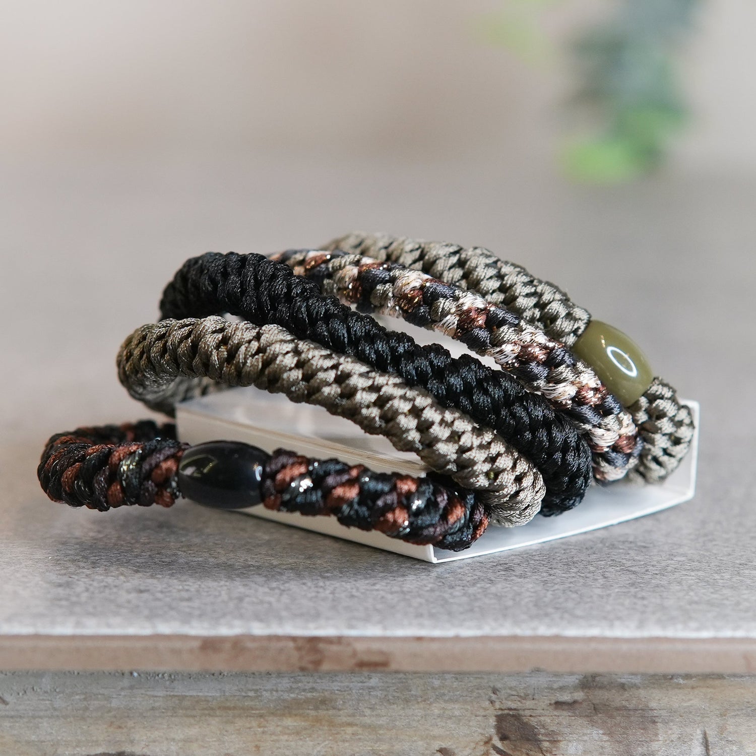 VIND hårstrikk X 5 - militærgrønn