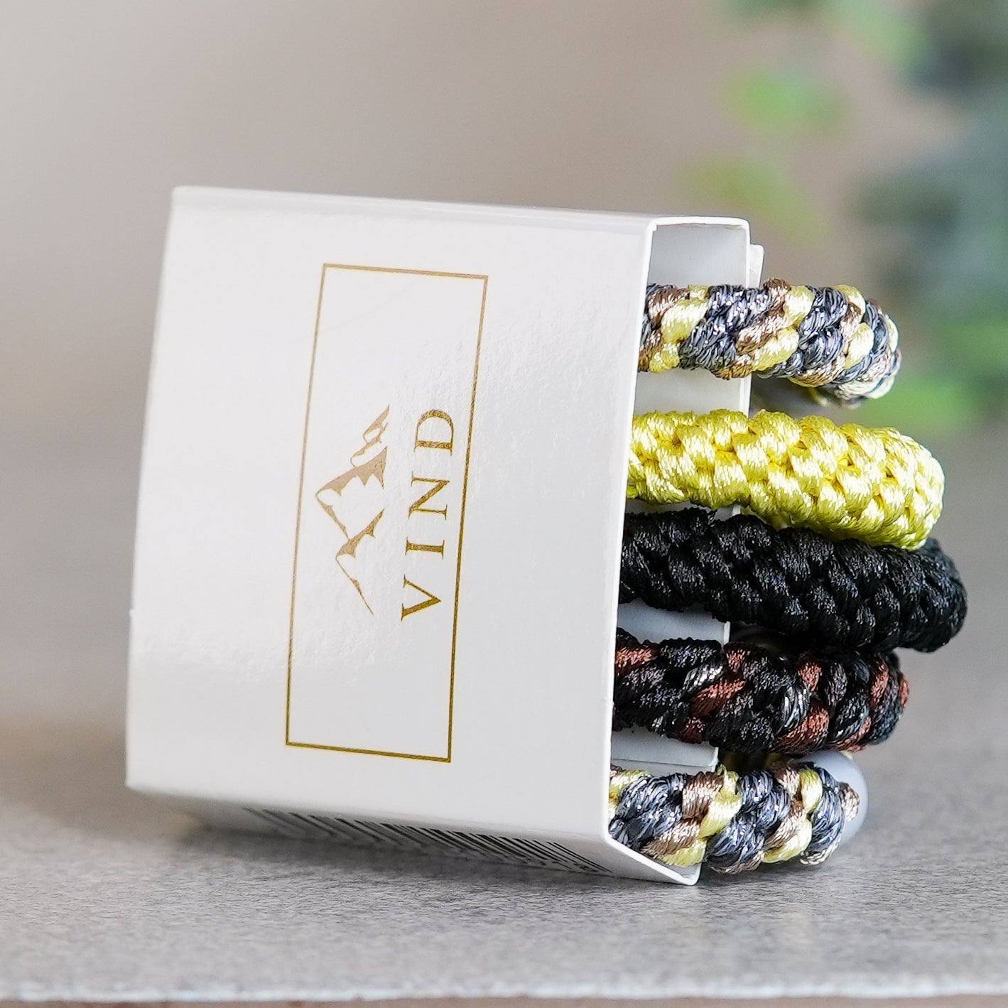 VIND hårstrikk X 5 - gul