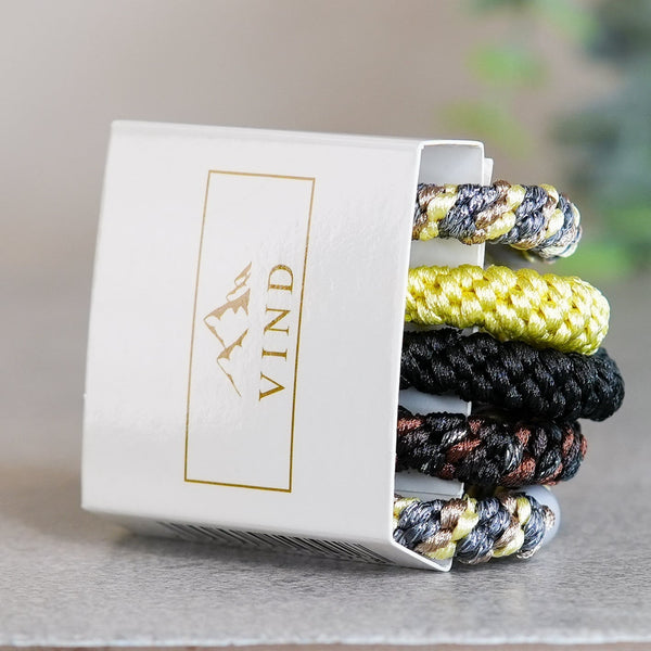 VIND hårstrikk X 5 - gul