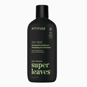 2-in-1 Men Shampoo & Conditioner Styrkende - Bergamot & Matcha