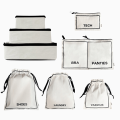 Travel Organizer Set Cream