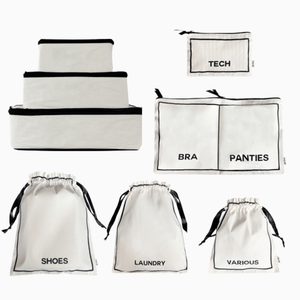 Travel Organizer Set Cream