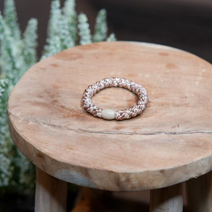 VIND hårstrikk beige gull