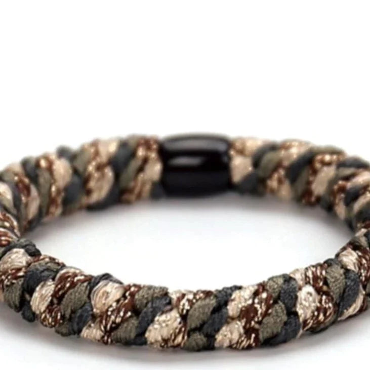 VIND hårstrikk Militærgrønn Glitter