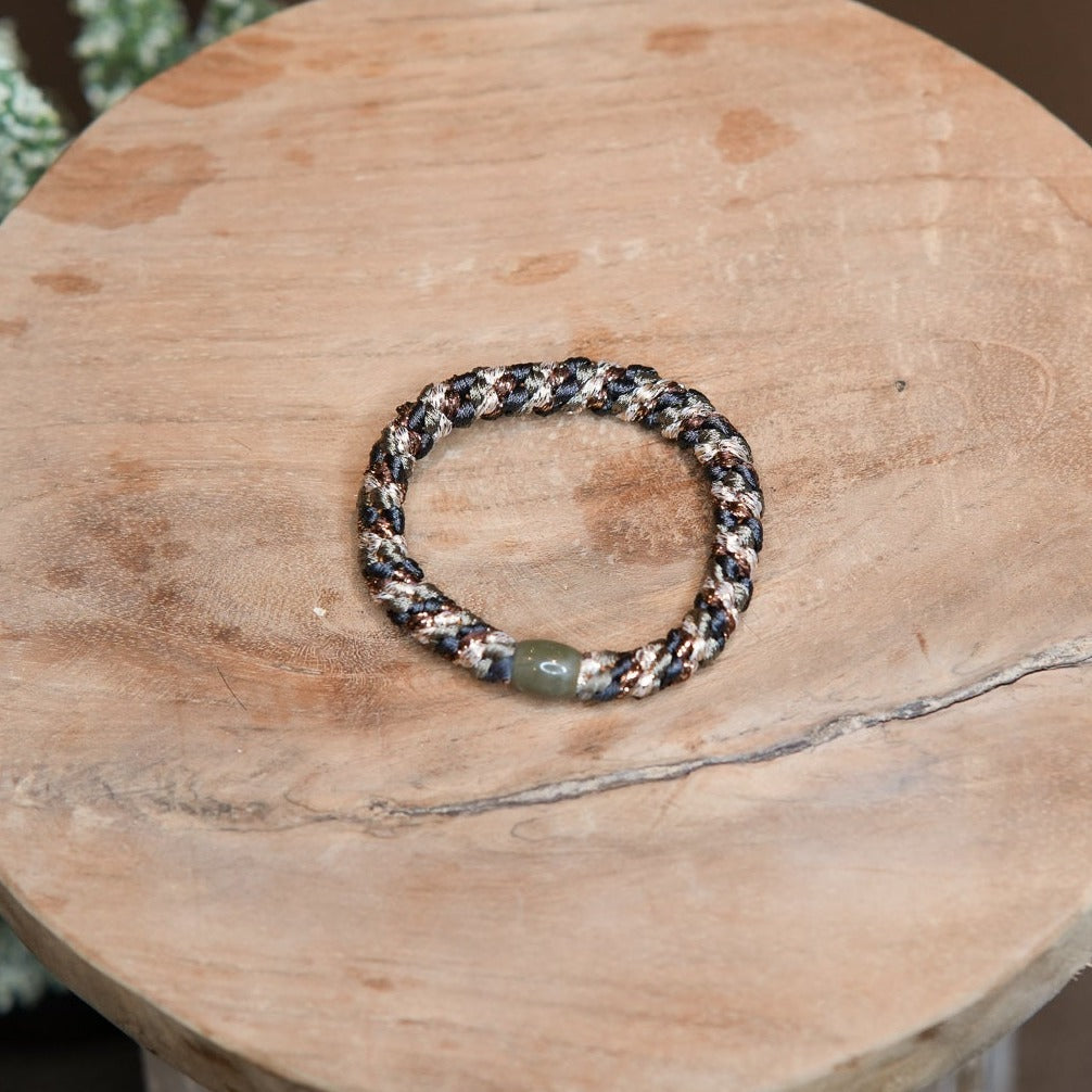 VIND hårstrikk Militærgrønn Glitter